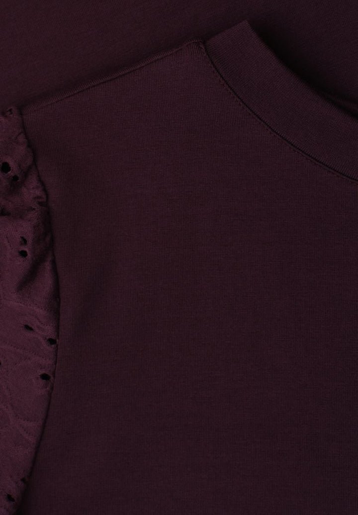T-Shirt mit Rundhals und Spitzenärmeln