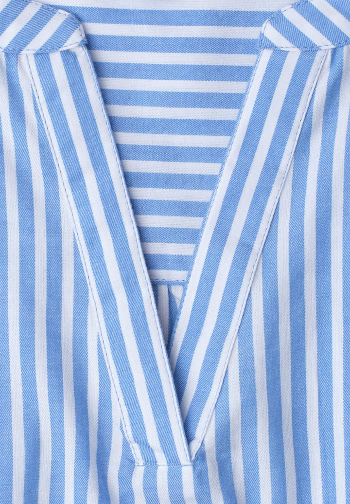 Blusentop mit Split Neck und Volants