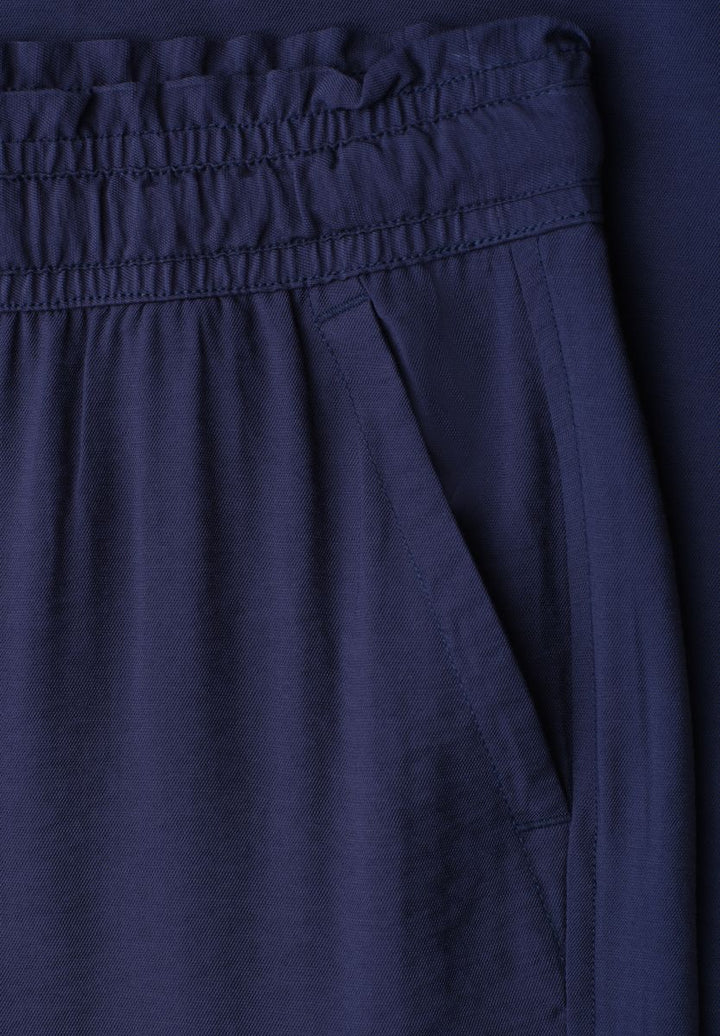 Mid Waist Wide Leg Hose mit Struktur