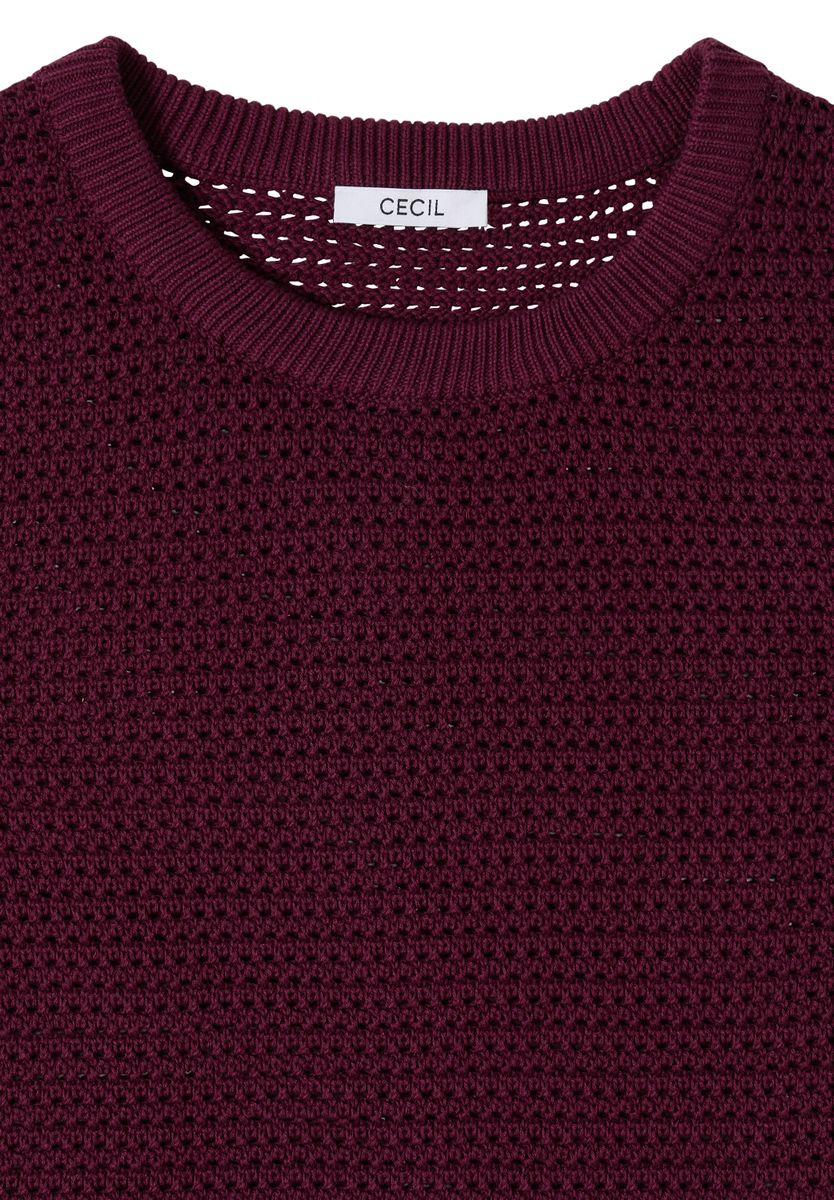 Kurzarm Pullover mit Struktur