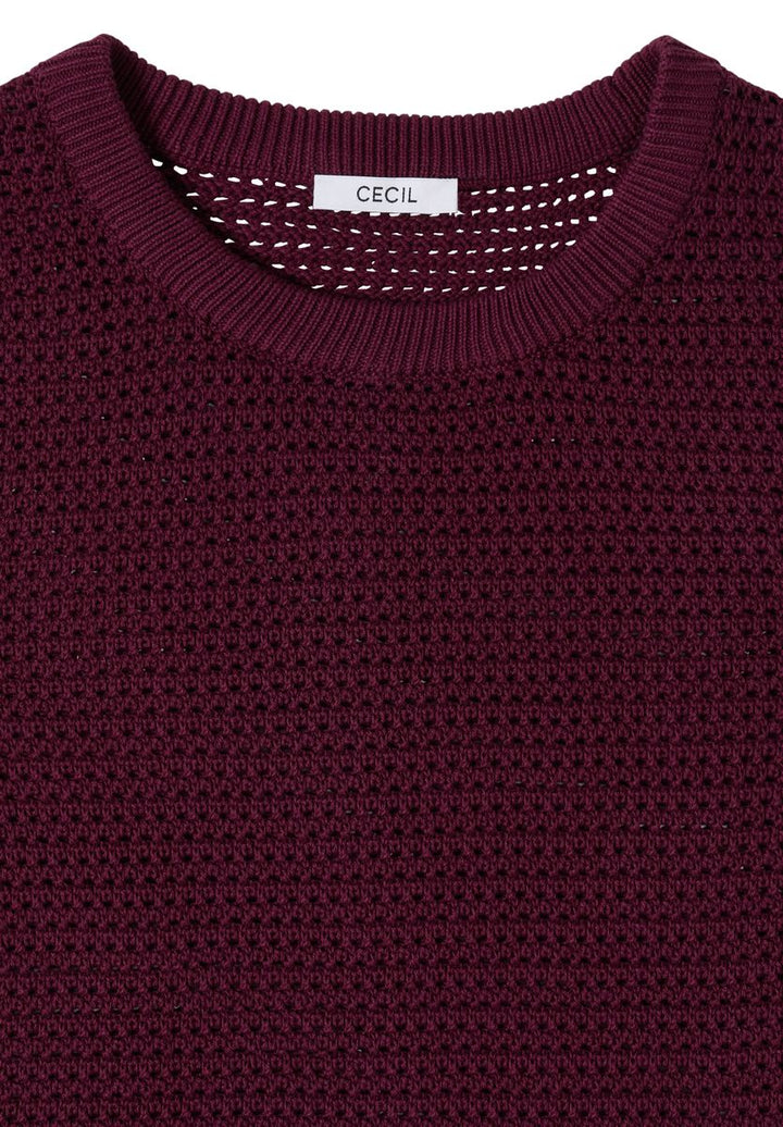 Kurzarm Pullover mit Struktur