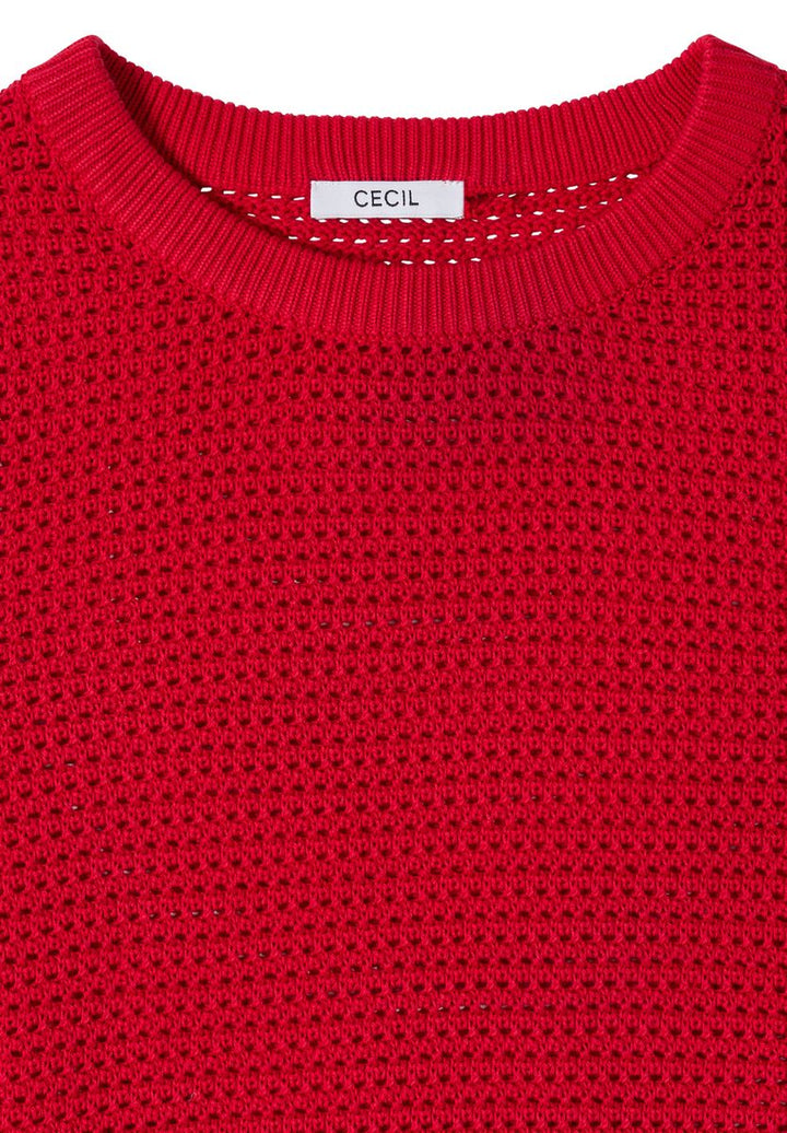 Kurzarm Pullover mit Struktur