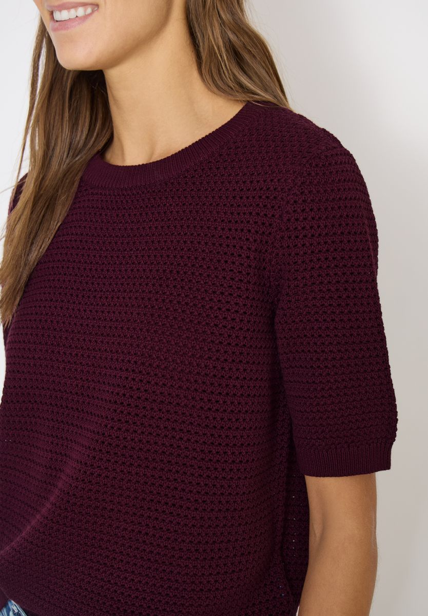 Kurzarm Pullover mit Struktur