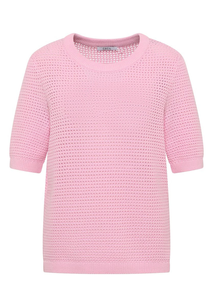 Kurzarm Pullover mit Struktur