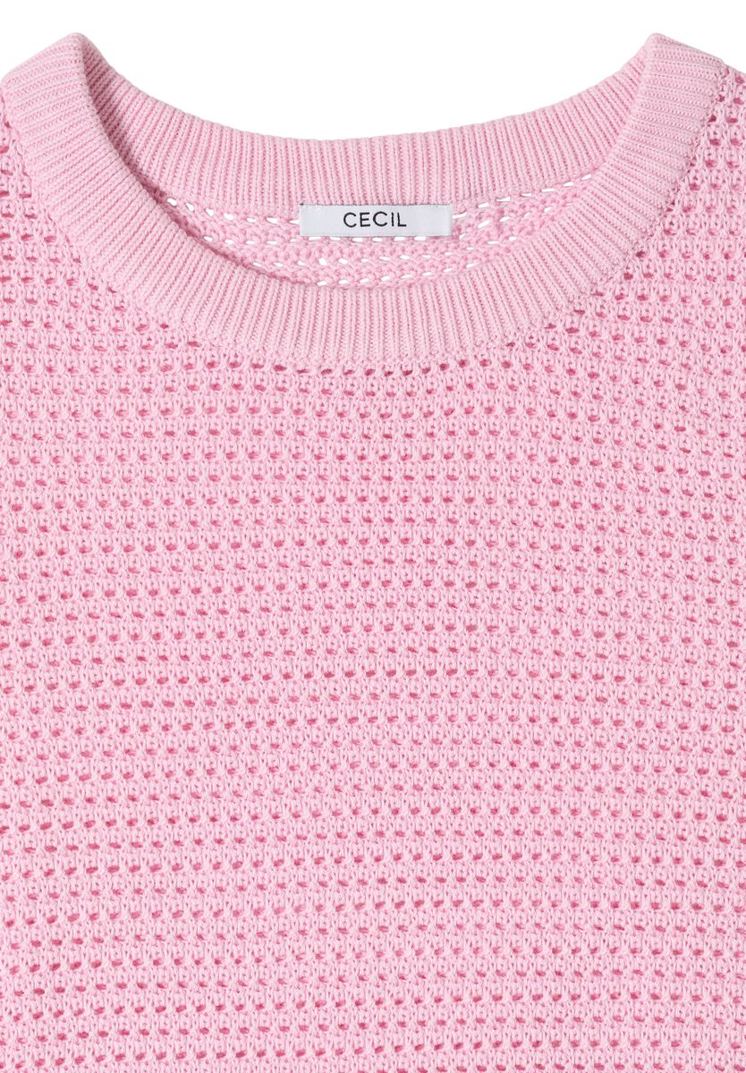 Kurzarm Pullover mit Struktur