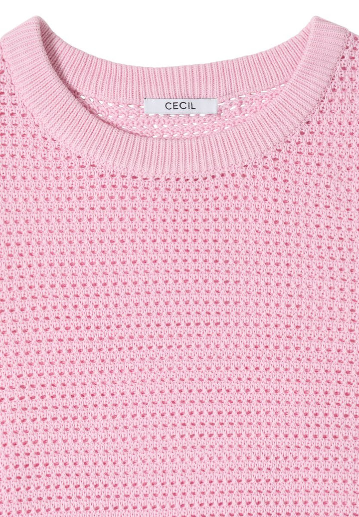 Kurzarm Pullover mit Struktur