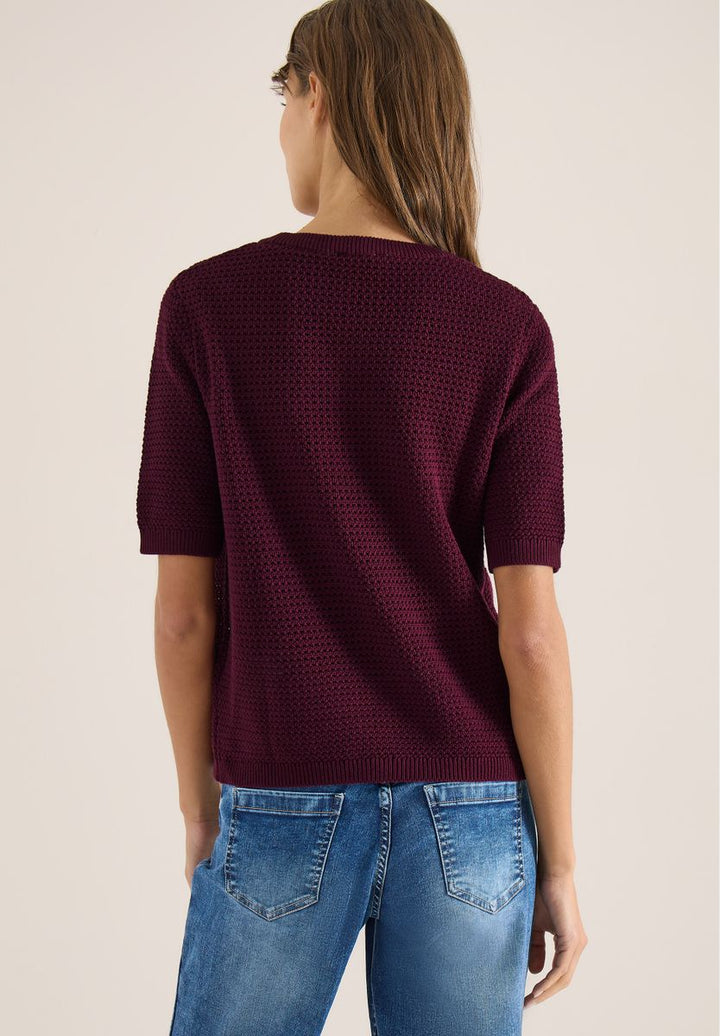 Kurzarm Pullover mit Struktur