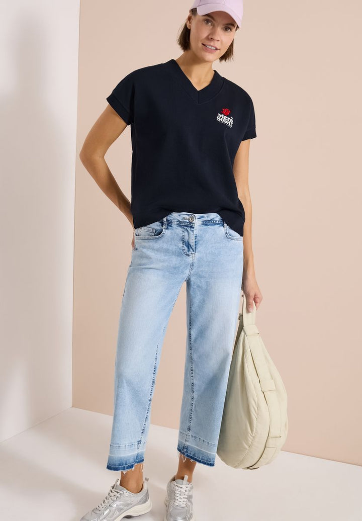 Kurzarm Sweatshirt mit Backprint