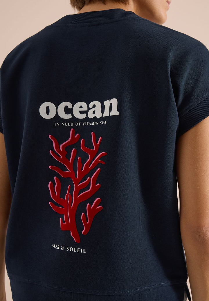 Kurzarm Sweatshirt mit Backprint