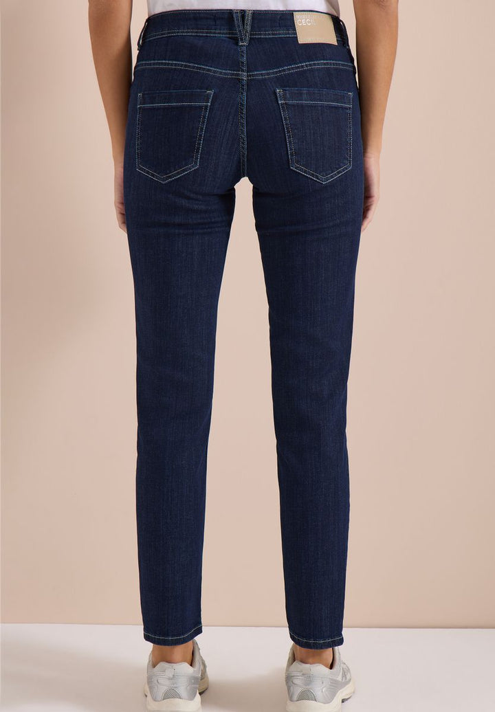 Mid Waist Straight Leg Jeans im Casual Fit