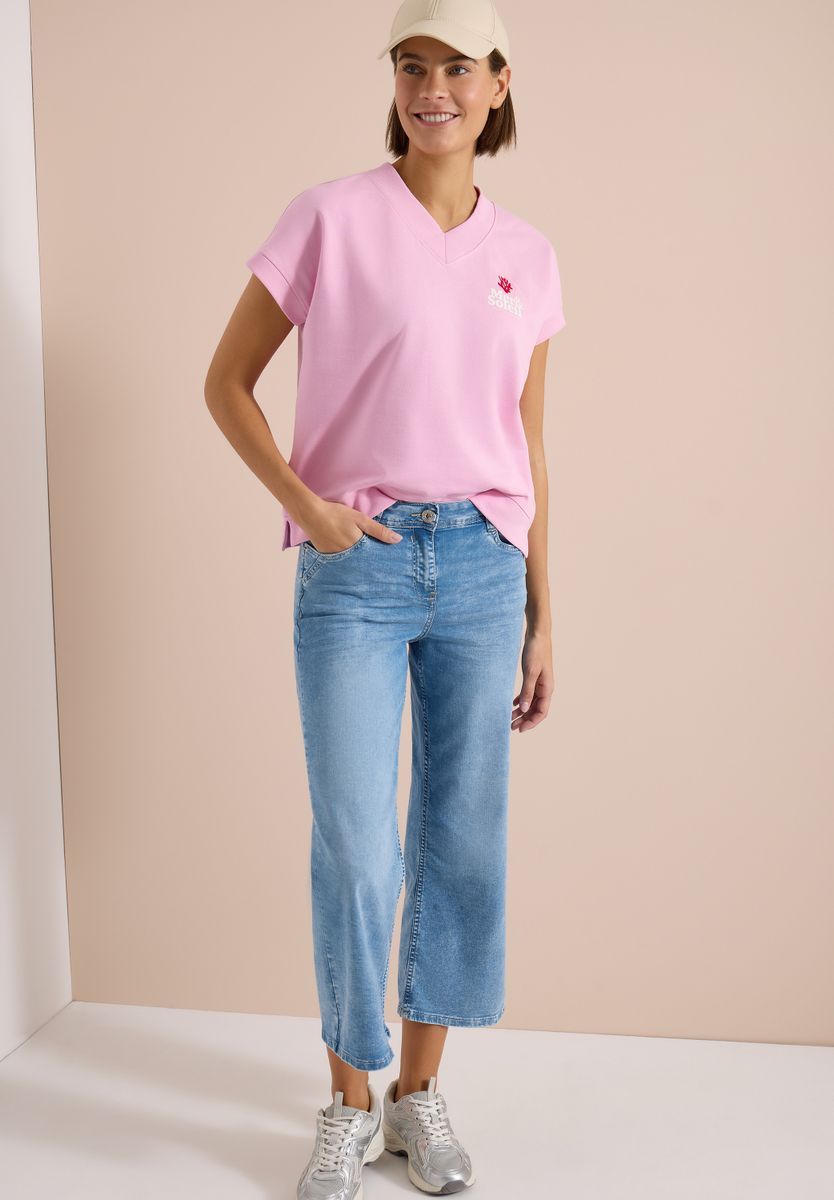 Kurzarm Sweatshirt mit Backprint