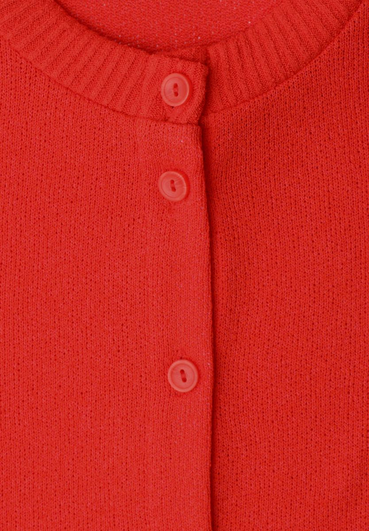 Kurzarm Jacke im Strick-Look mit Knöpfen