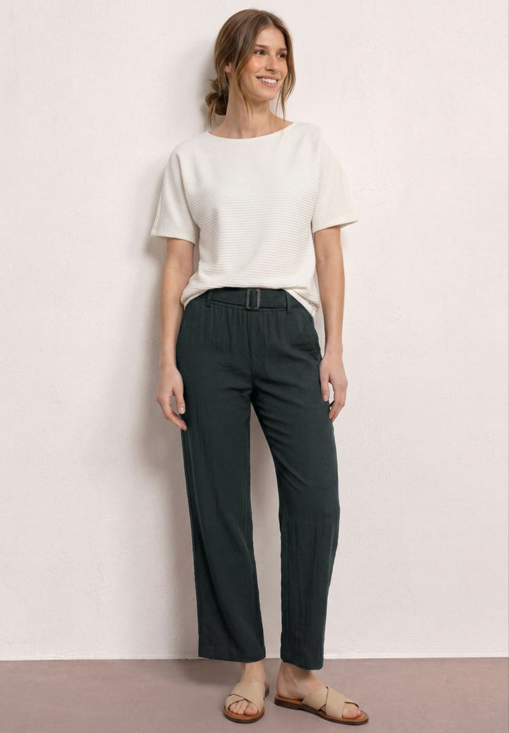 Wide Leg Hose mit Gürtel im Casual Fit