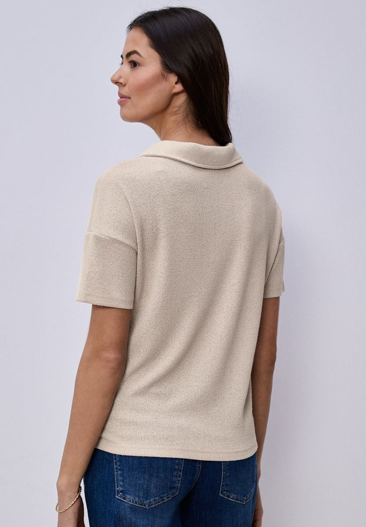 Kurzarm Poloshirt in Unifarbe