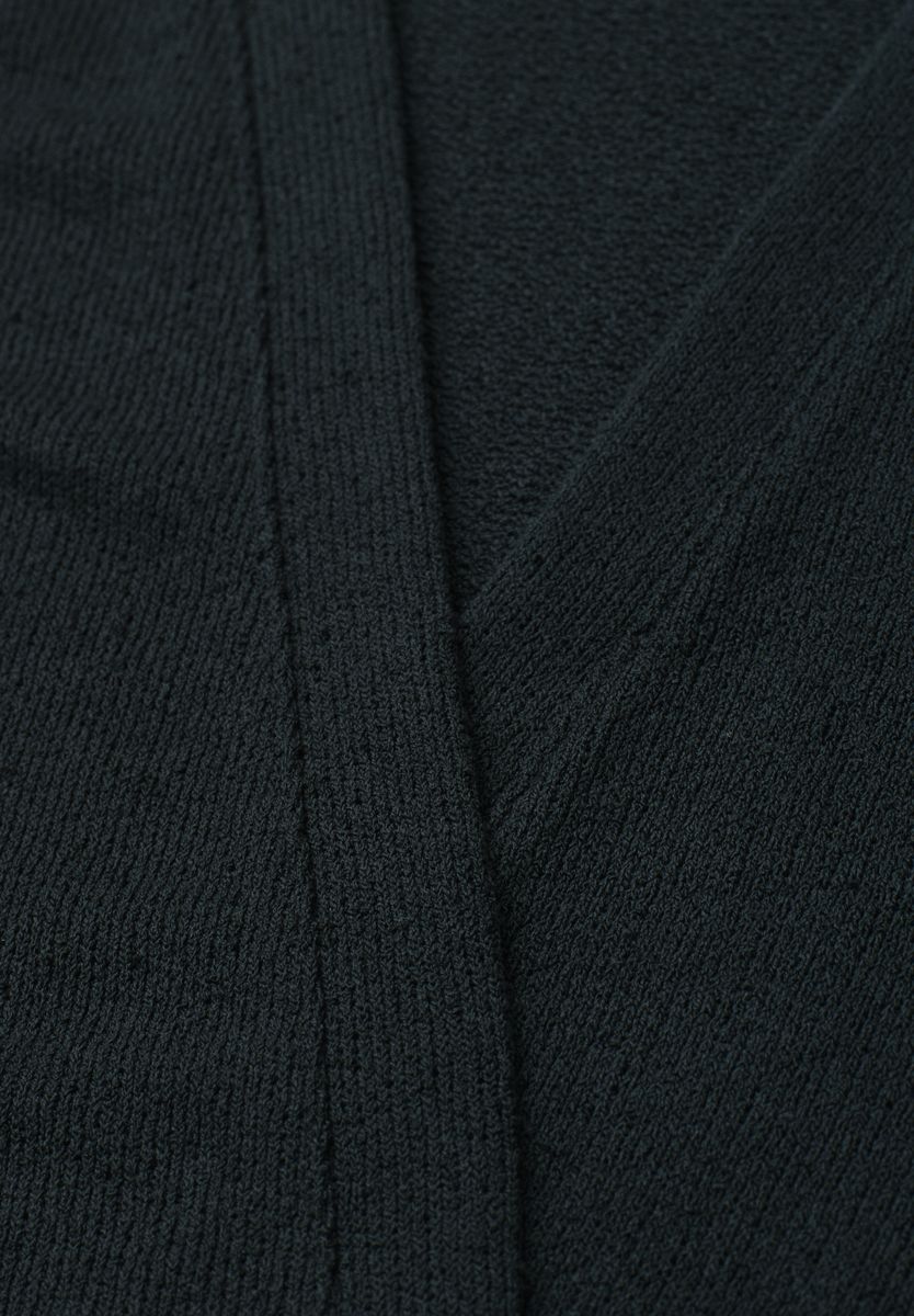 Langarm Jacke im Strick-Look