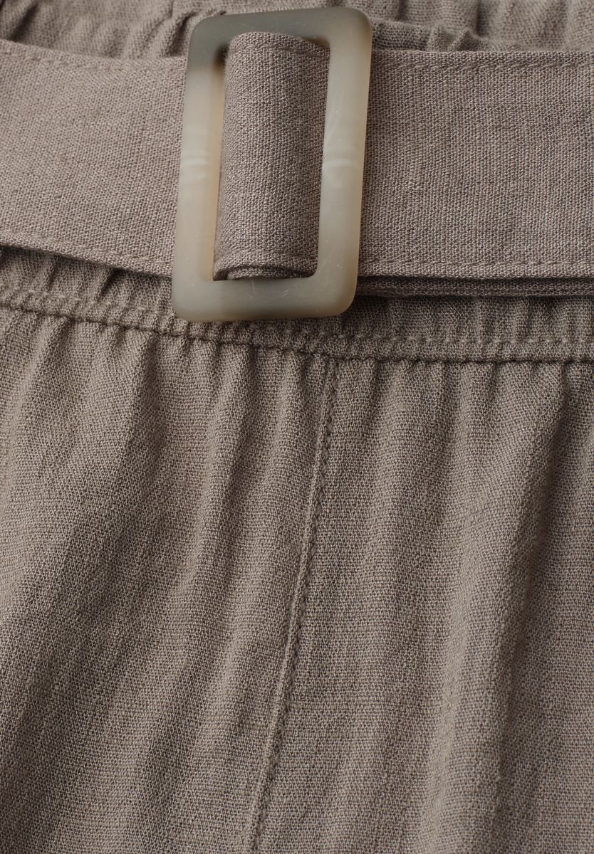 Wide Leg Hose mit Gürtel im Casual Fit