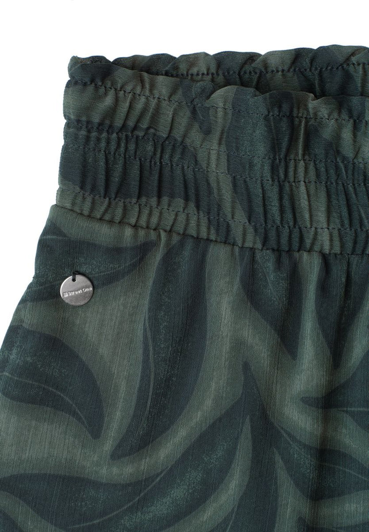 Knielanger Rock aus Chiffon mit Volants
