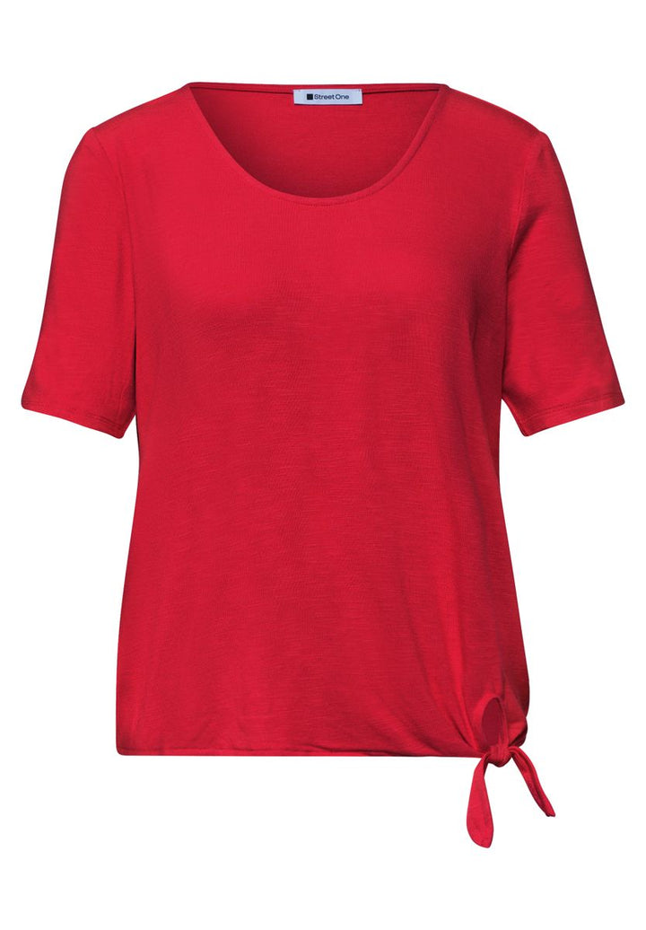 Kurzarm Shirt mit Knotendetail