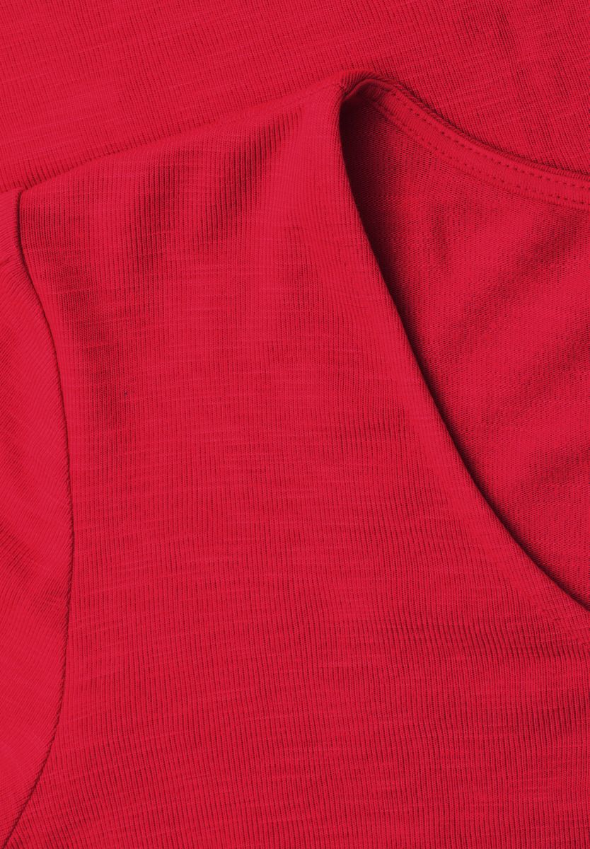Kurzarm Shirt mit Knotendetail