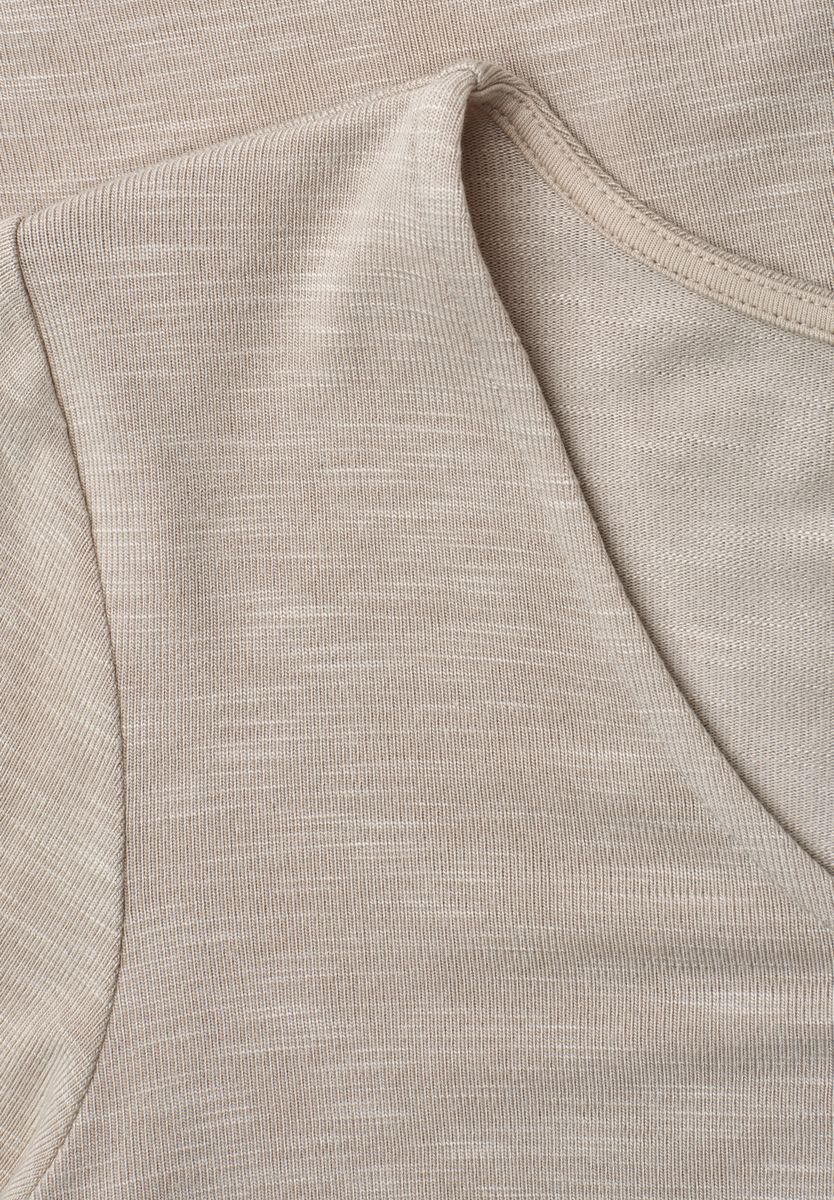 Kurzarm Shirt mit Knotendetail