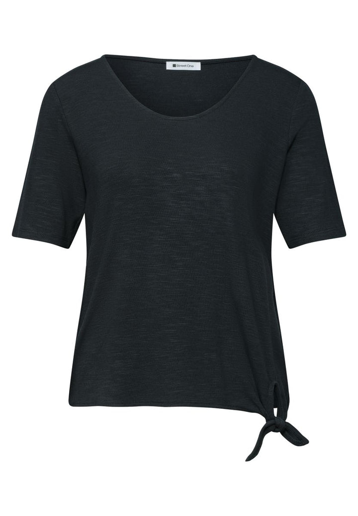 Kurzarm Shirt mit Knotendetail