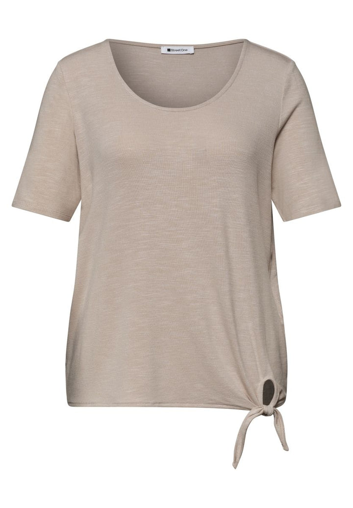Kurzarm Shirt mit Knotendetail