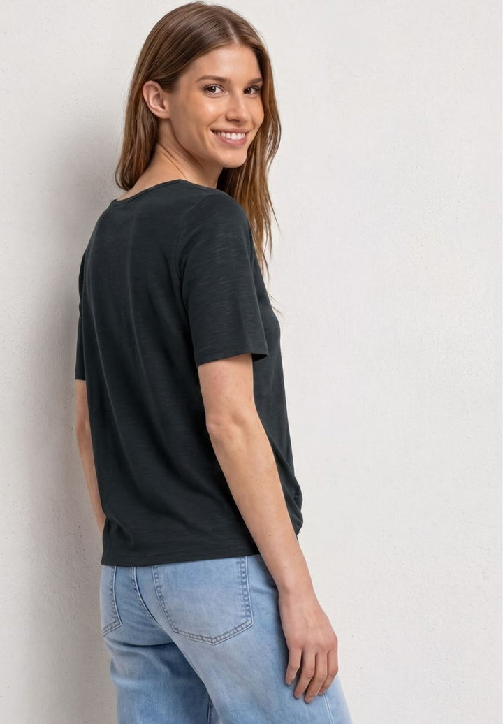 Kurzarm Shirt mit Knotendetail