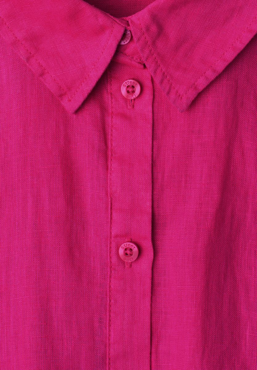 Dropped Shoulder Bluse aus Leinen