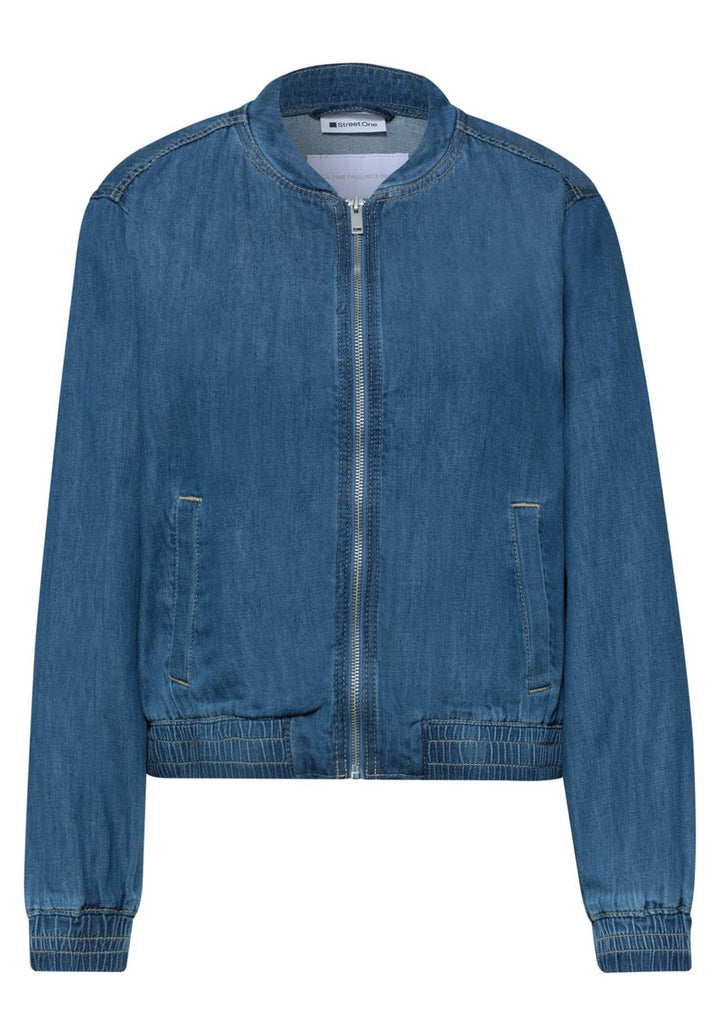 Blouson im Denim-Look mit Zipper