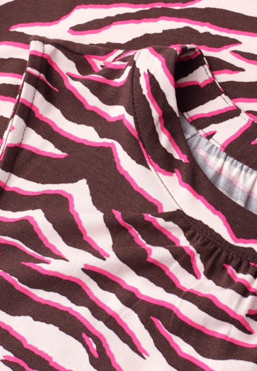 Top mit Rundhals und Zebra-Print