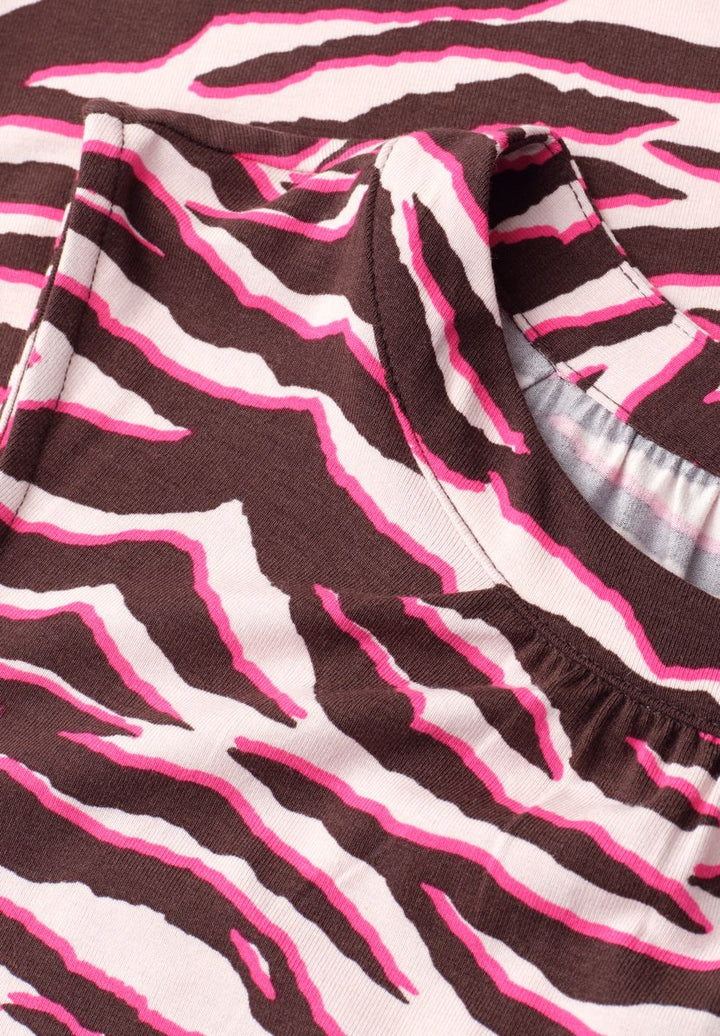 Top mit Rundhals und Zebra-Print