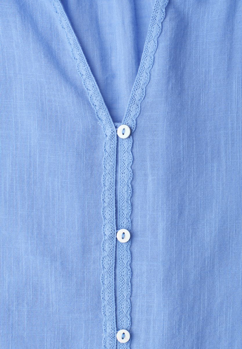 3/4-Arm Tunika mit Spitzendetails