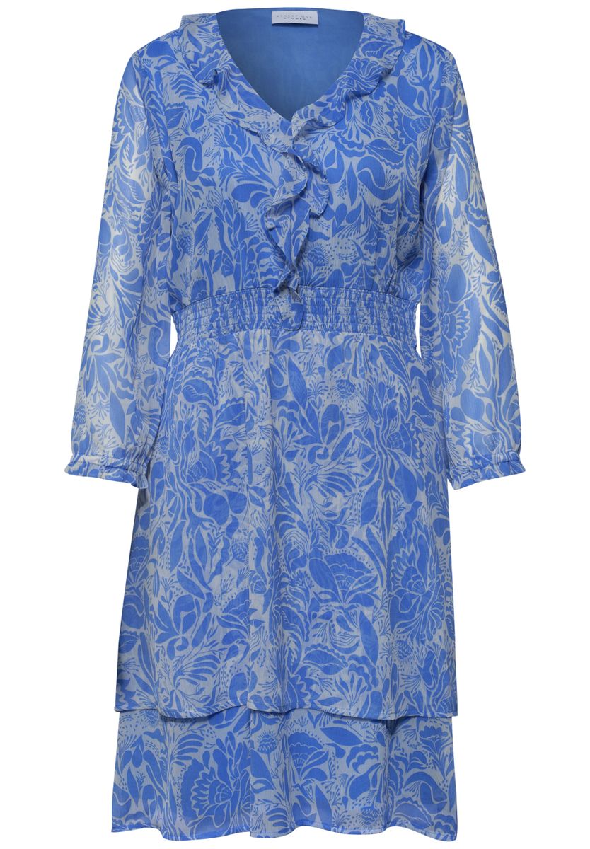 Knielanges Kleid mit floralem Print