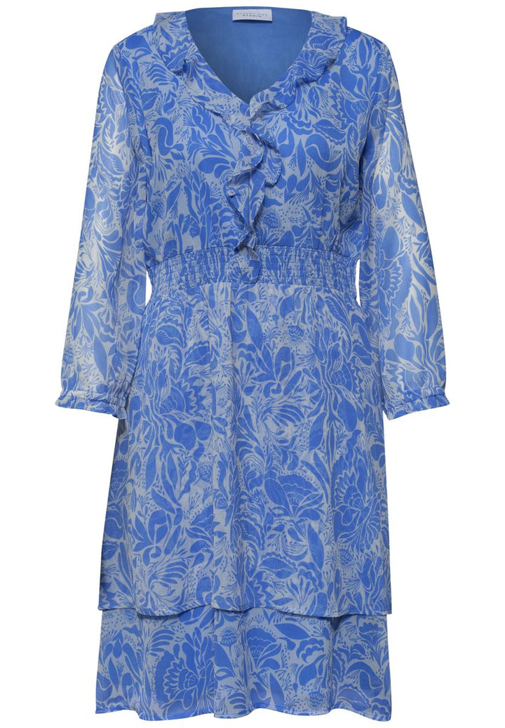 Knielanges Kleid mit floralem Print