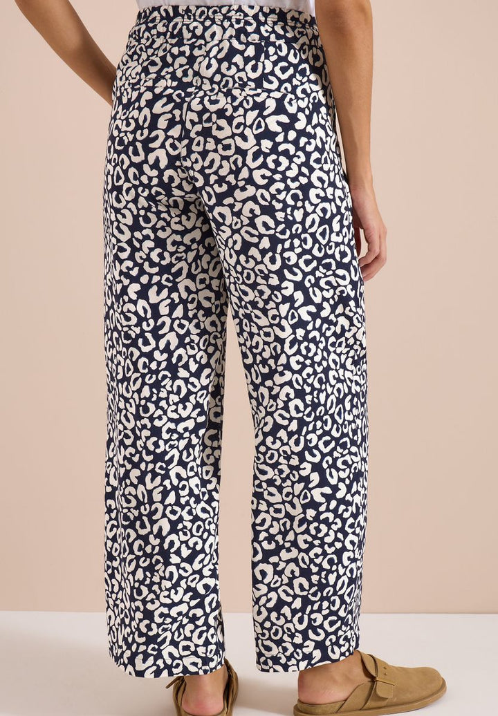 Wide Leg Hose im Loose Fit mit Leo-Print