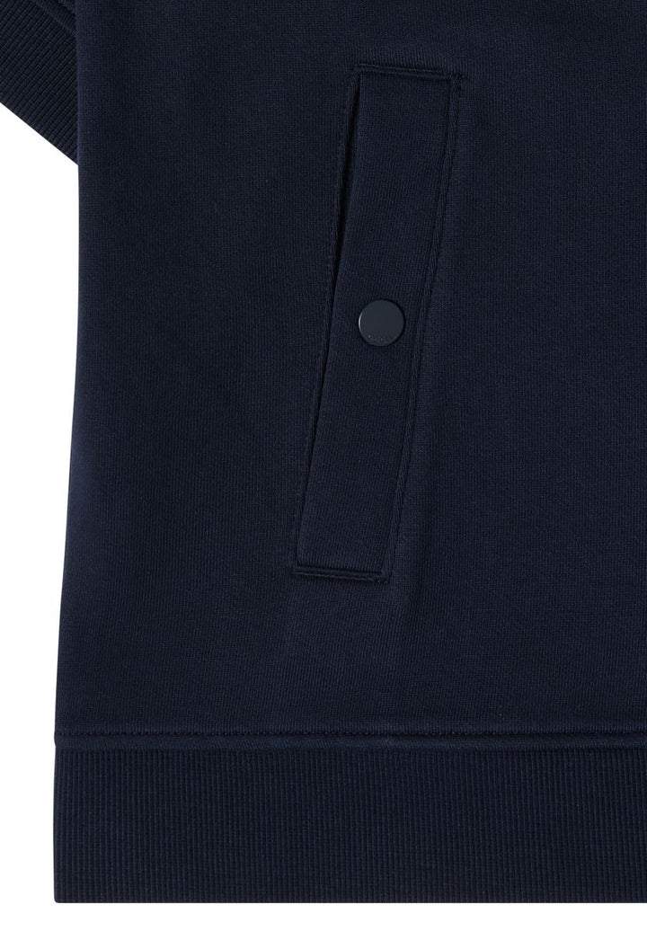 Kurzarm Sweatjacke mit Kapuze