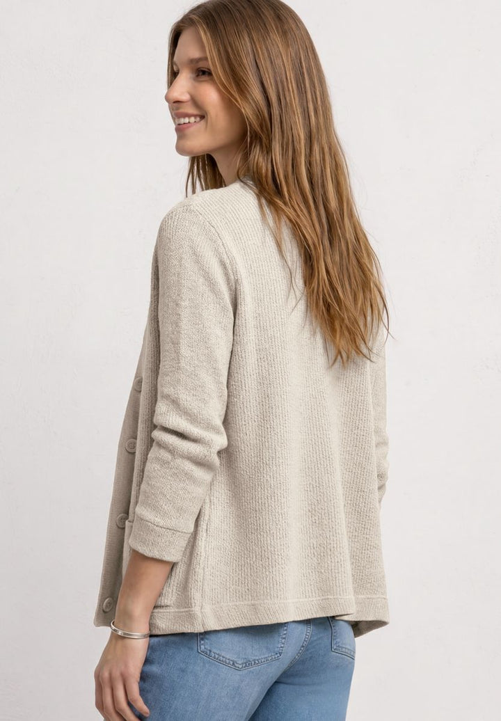 Langarm Jacke im Strick-Look
