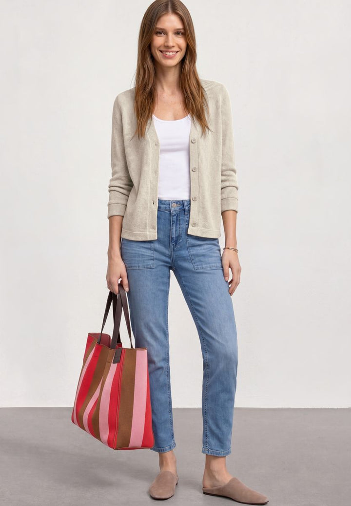 Langarm Jacke im Strick-Look