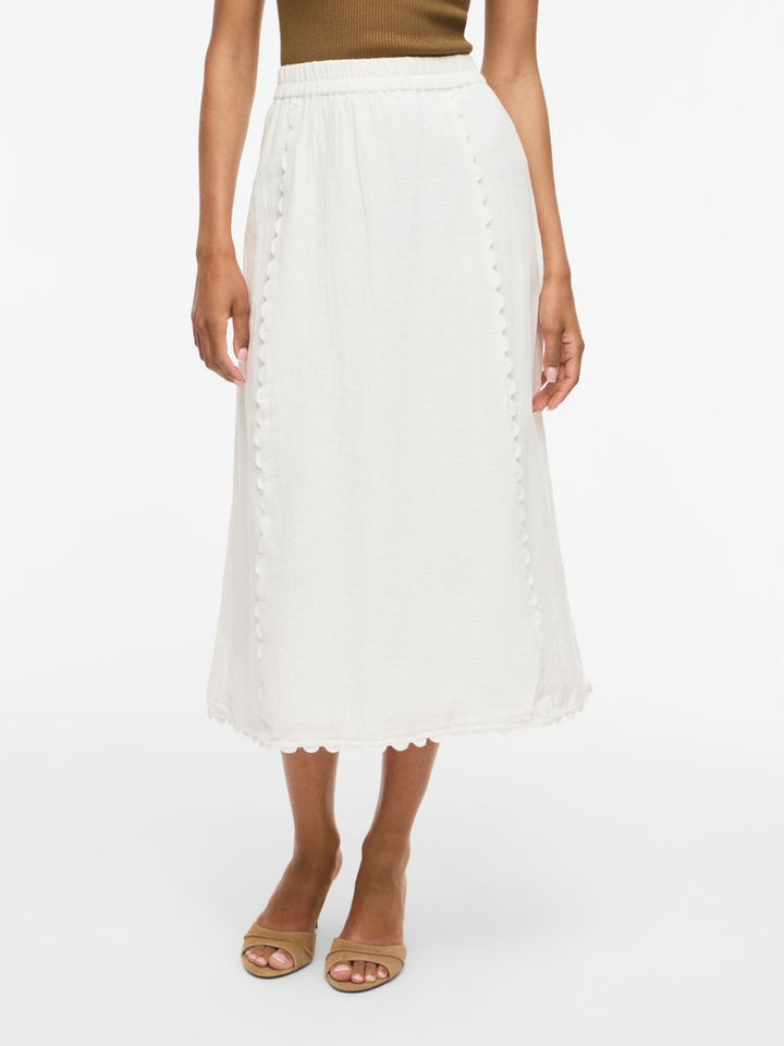 VIMINDY HW SCALLOP MIDI SKIRT