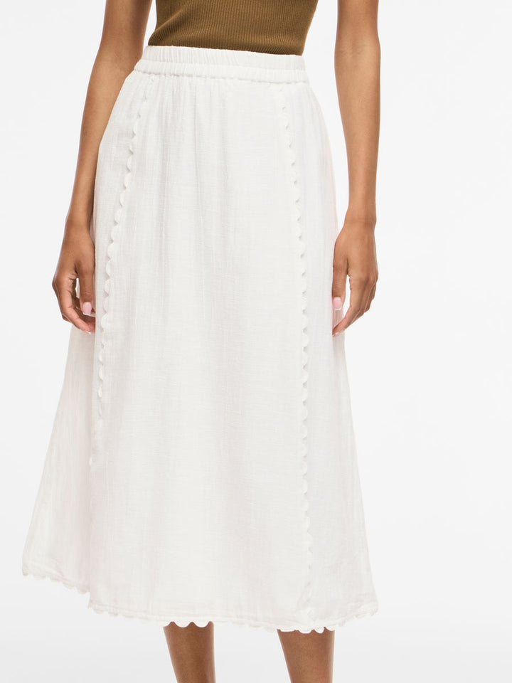VIMINDY HW SCALLOP MIDI SKIRT