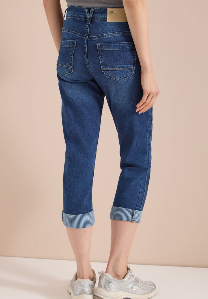 Mid Waist Straight Leg Jeans im Casual Fit