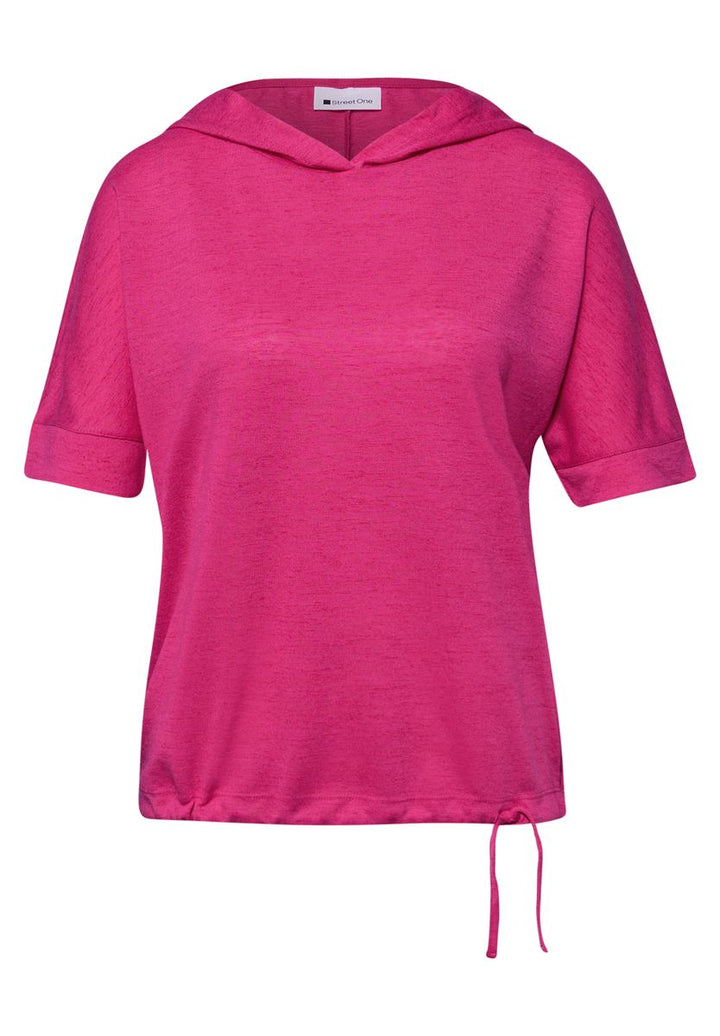 Kurzarm Shirt mit Kapuze und Tunnelzug