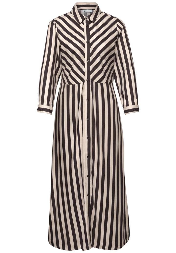 Midi-Kleid mit durchgehender Knopfleiste