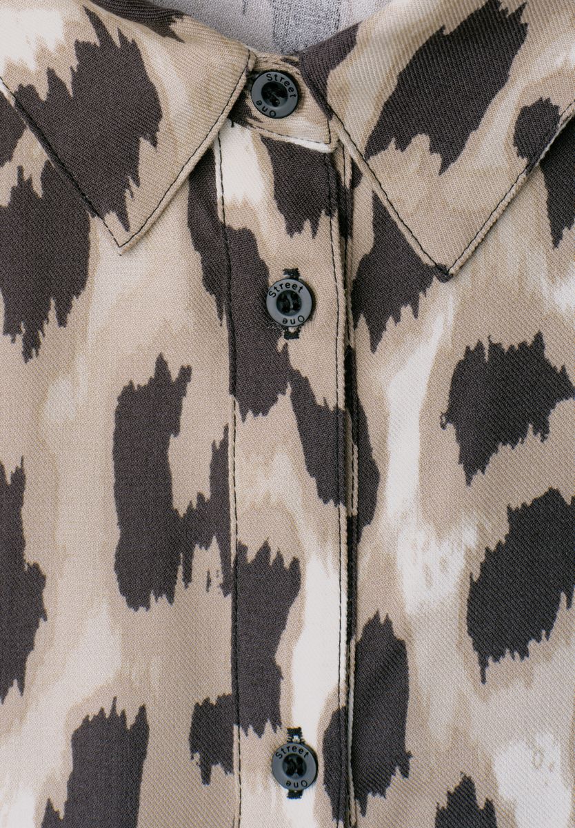 Midi-Kleid mit durchgehender Knopfleiste