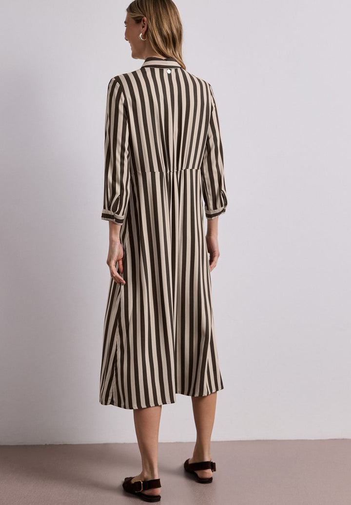 Midi-Kleid mit durchgehender Knopfleiste