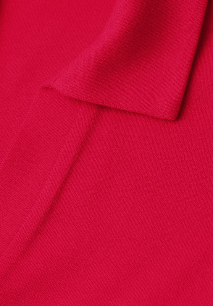 Dropped Shoulder Poloshirt mit Elastikbund