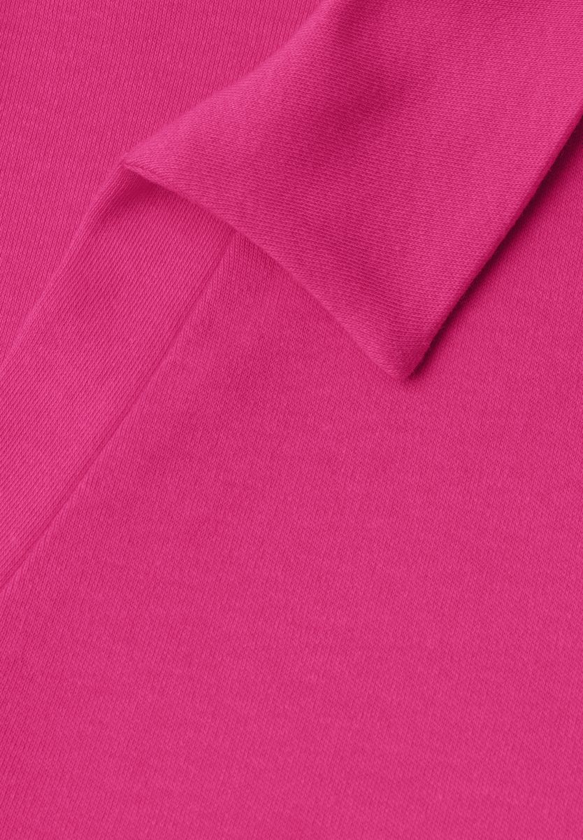 Dropped Shoulder Poloshirt mit Elastikbund