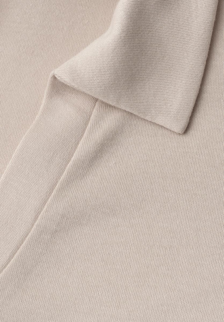 Dropped Shoulder Poloshirt mit Elastikbund