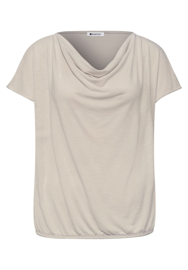 Silk-Look Shirt mit Waterfall-Front