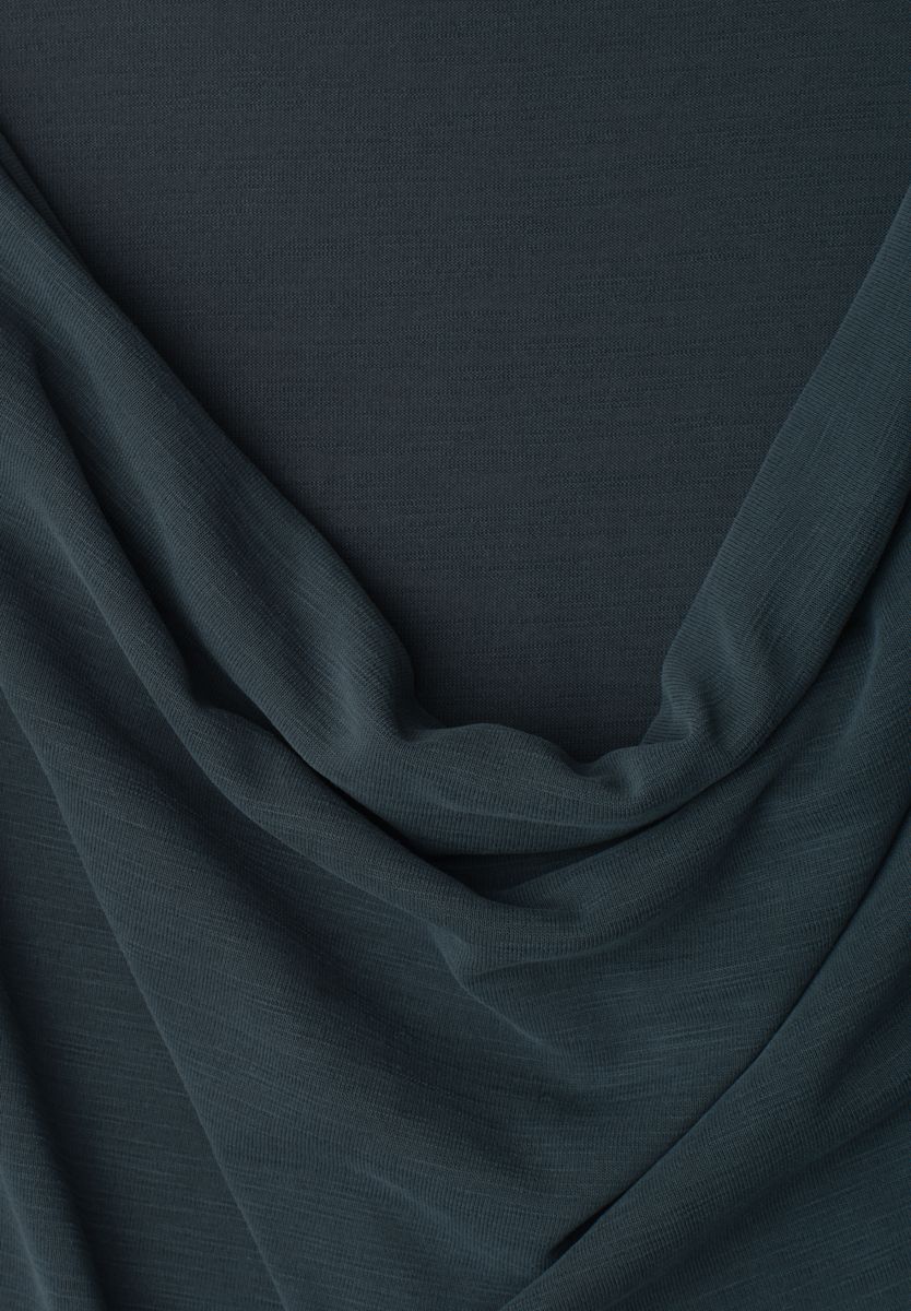 Silk-Look Shirt mit Waterfall-Front